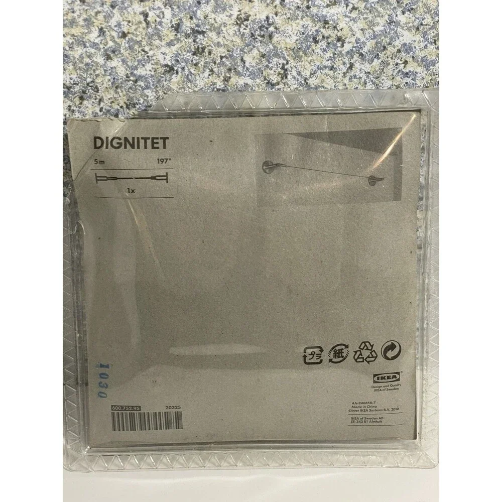 IKEA Dignitet Curtain Wire 600.752.95 Stainless Steel 5m/197